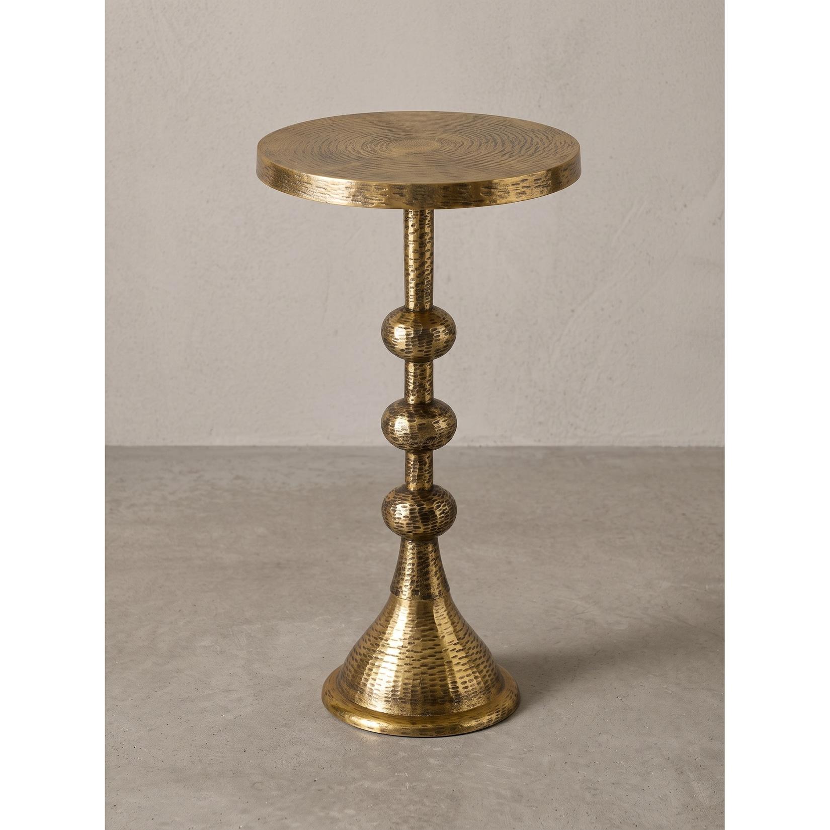 Beistelltisch Aluminium Gold Ø 30x56 cm - ALVOR Kadima Design
