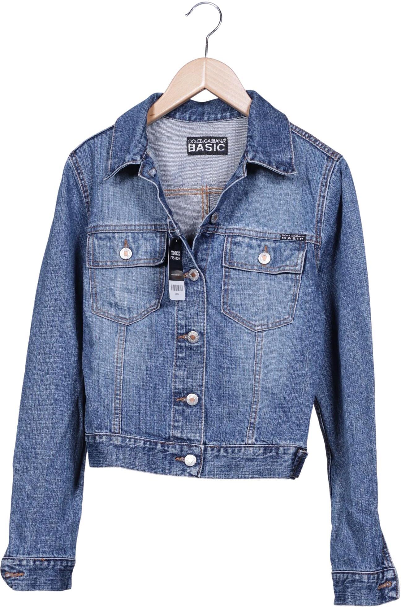 Dolce&Gabbana Damen Jacke, Blau, Gr. EU 34 (IT 40), Baumwolle - Second Hand