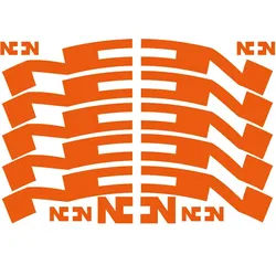 NONPLUS COMPONENTS Aufkleberset für Felgen | 28 mm orange (#034)