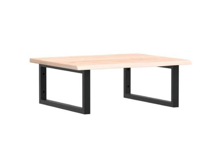 WEMYUFURN Waschtischplatte mit Halterung Stahl und Massivholz Eiche Schweberegal, Badezimmer Ablage, Eichenholz-Platte, Stahlhalterungen, Wandbefestigung, Handtuchaufhängung, modernes Design