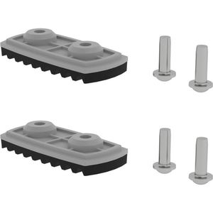 MUNK Leiterfußplatte 19209, Standard, für Holmhöhe 58mm & 73mm, 2 Stück