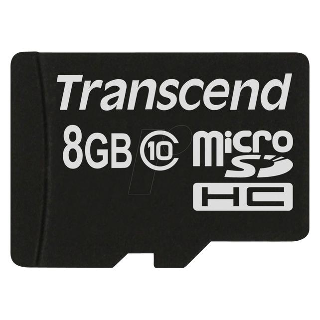 Transcend Sdhc Card Micro 8gb Class 10 (8 GB, microSDHC, U1, UHS-I) (TS8GUSDC10)