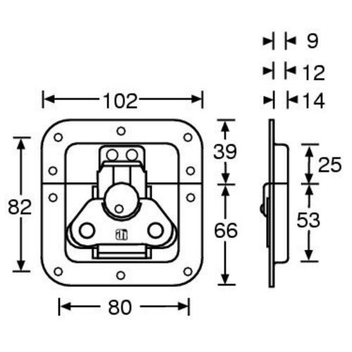 Adam Hall 17295TP Butterfly Latch medium
