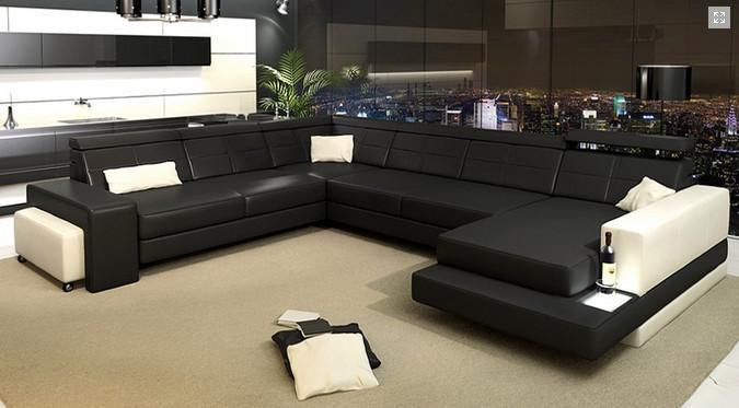 Designer U-vorm loungebank met hoeksofa in designstijl
