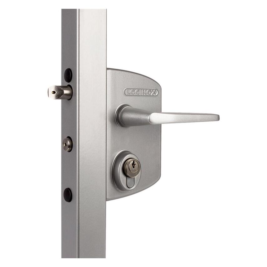 Locinox Gartentorschloss f+AMMAvA-r Rund- und Rechteckrohre LARQ/LAKQ (1 Stk.) (LARQ3030U2LZILVVSZM)