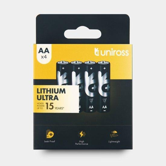 Uniross FR6 AA Ultra Lithium AA Batterijen 4 stuks
