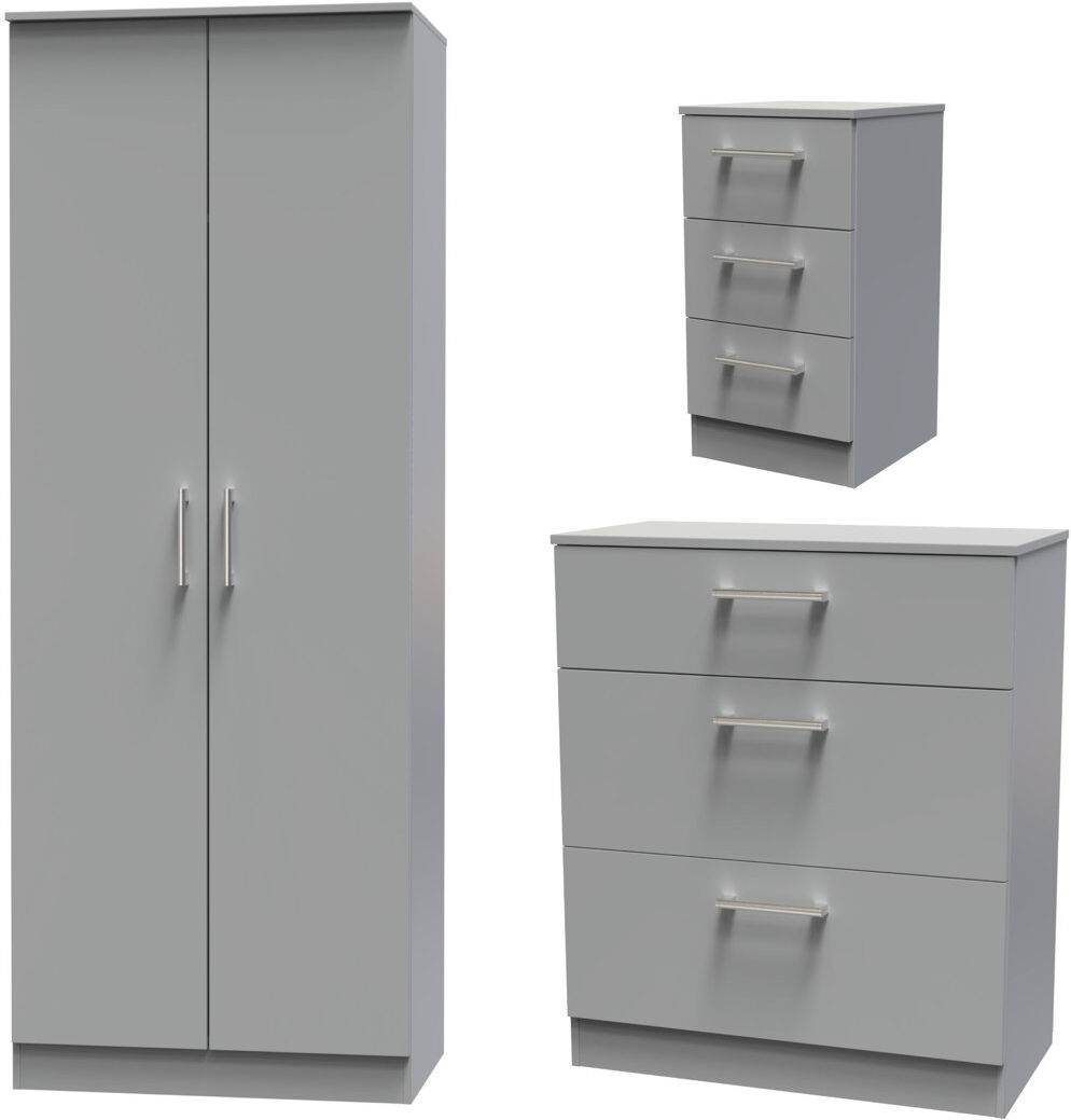 Brayden Studio Fully Assembled Bartly 3 Piece Bedroom Set Dusk Grey