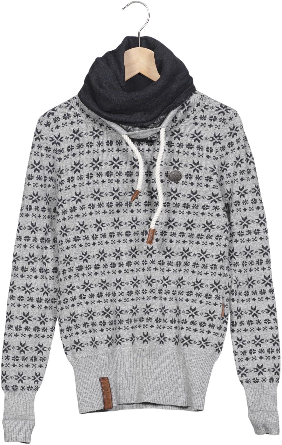 Naketano Damen Pullover, Grau, Gr. XS, Baumwolle - Second Hand