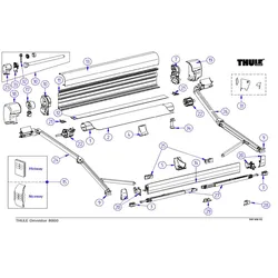 Thule Endkappe Alu passend zu T. 8000 (eloxiert)