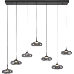 Schöner Wohnen-Kollektion LED Pendelleuchte POSH, grau, 7-flammig, dimmbar