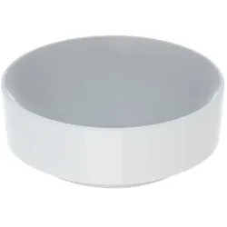 Geberit VariForm Aufsatzwaschtisch 500768012 d= 40cm, ohne Hahnloch, Überlauf, rund, weiß