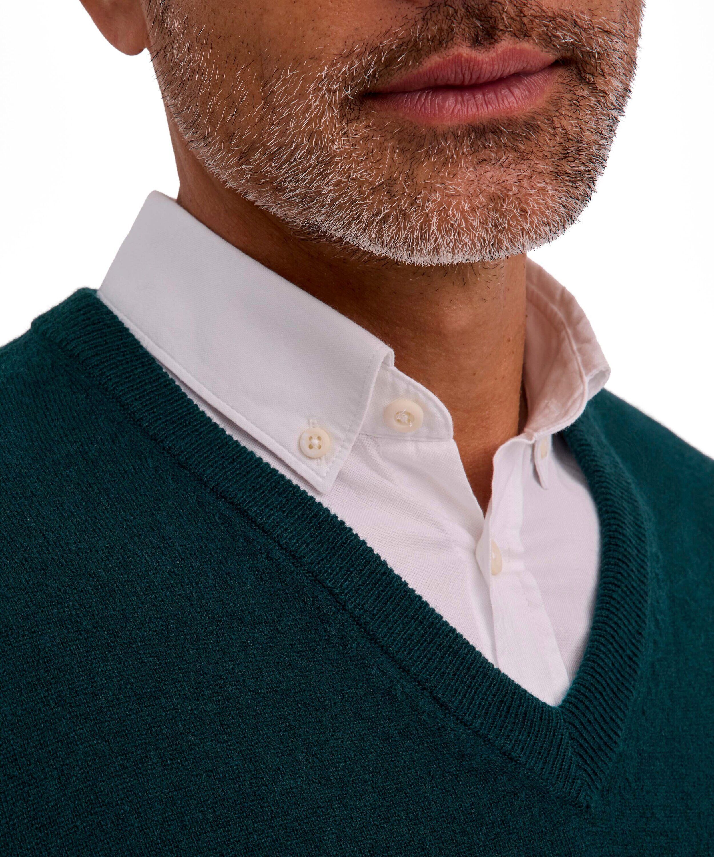 Strickpullover FALKE "Pure Lambswool", Herren, Gr. XL, holly (7385), Pullover Strickpullover