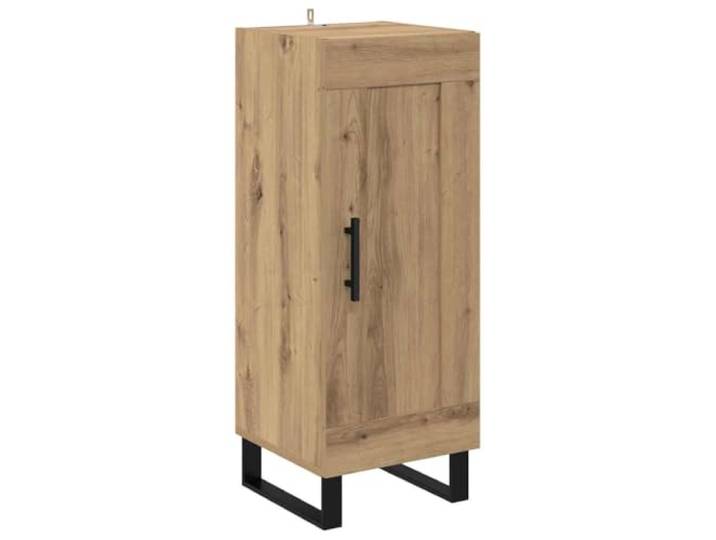 KKgypkn Sideboard Artisan-Eiche 34,5 x 34 x 90 cm Verbundholz und Eisen Stauraummöbel Wohnzimmer, Sideboard mit Türen, Einfach zu reinigen, Modernes Design