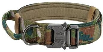PetsAreLife Premium Adjustable Tactical Dog Collar & Leash Set With Control Handle camouflage xl
