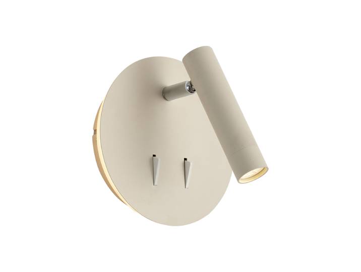 Applique murale moderne beige avec LED et USB-C - Croft