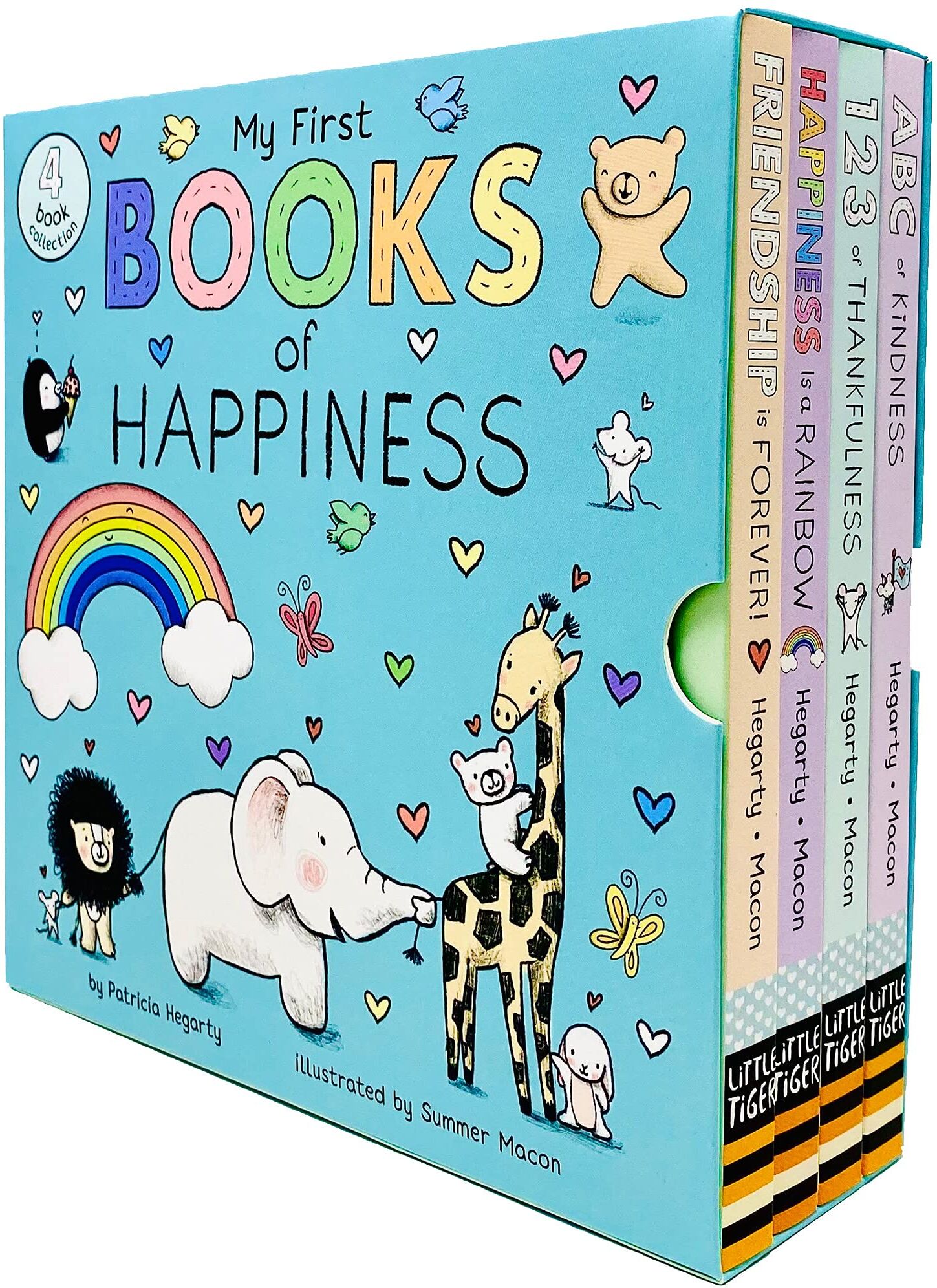 Little Tiger My First Books of Happiness 4 Books Collection Set by Patricia Hegarty - Board Book - Ages 0-5 - Kindness, Gratitude & Friendship Board Books