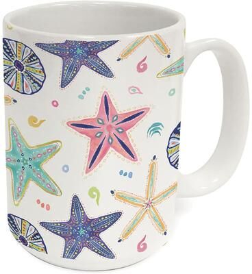 Highland Home Along The Coast 15 oz. Ceramic Mug Manufactured in the USA Dishwasher Microwave Safe