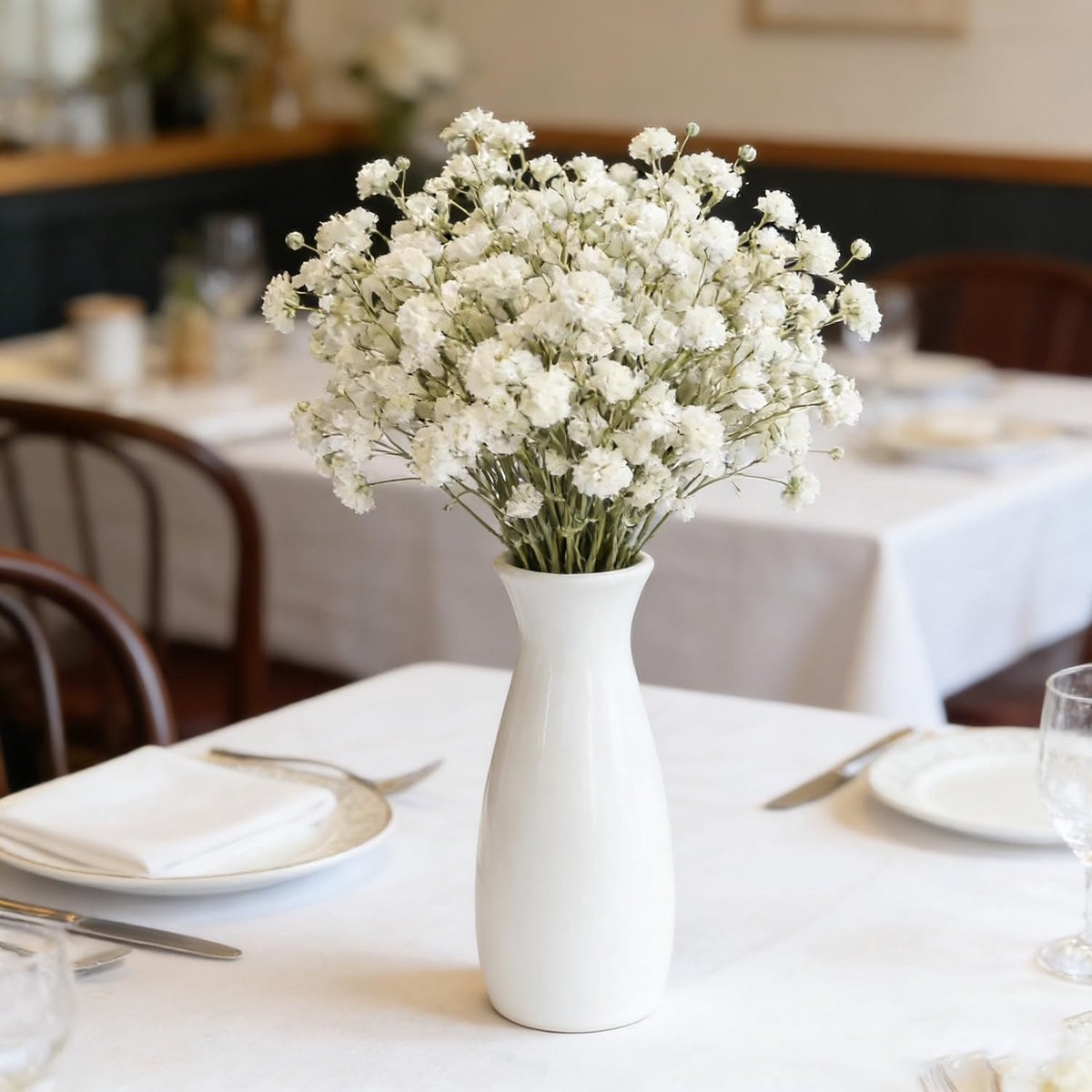 50 stuks gedroogde gipskruid bloemen van Longziming voor knutselen en DIY decoraties
