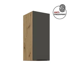 Küchen Hängeschrank 30 Küche ARIA Graphite matt Küchenzeile Anti Fingerprint