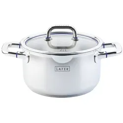 LAFER Chef ́s Edition Kochtopf Ø20cm inkl. Glasdeckel unbeschichtet