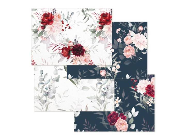 Papiertischset Burgundy