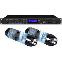 Tascam Medien-Player CD400UDAB mit 2x XLR-Kabel (CD Player), HiFi Komponente