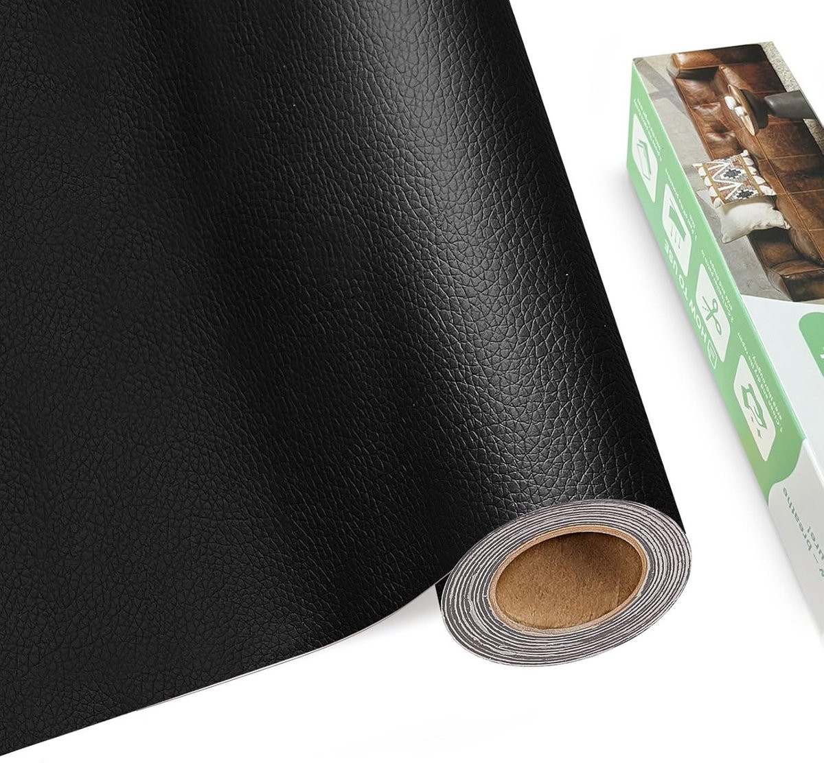 ShopVlot Zelfklevende Leren Reparatieset voor Meubels en Autostoelen, Faux Leather, 40 x 200 cm
