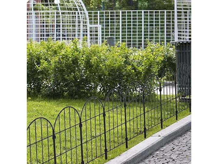 Bordure de clôture de jardin en fil de fer, parterre de fleurs, barrière animale décorative, 10 pièces
