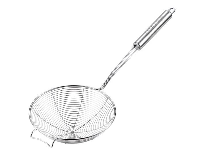 Maxcook Écumoire, tamis et cuillère en acier inoxydable 304, pour la cuisson et la friture, ustensile de cuisine, tamis à fils, cuillère à pâtes, 16 cm, MCCU2380