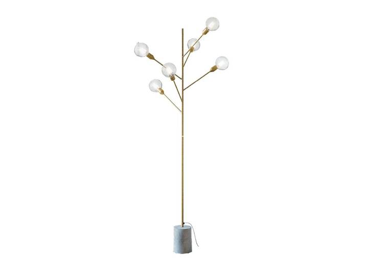 MODOLUCE lampadaire BAOBAB (Or opaque - Base en métal et béton)