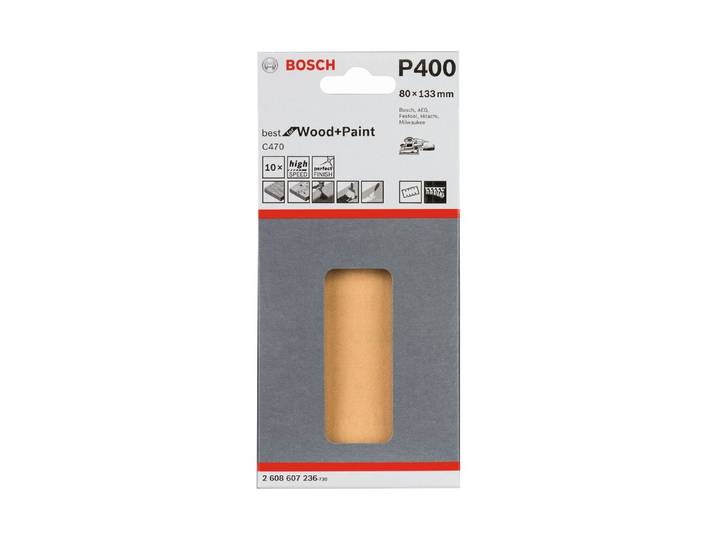 Bosch Schleifblatt Best for Wood and Paint G400 10 Stück