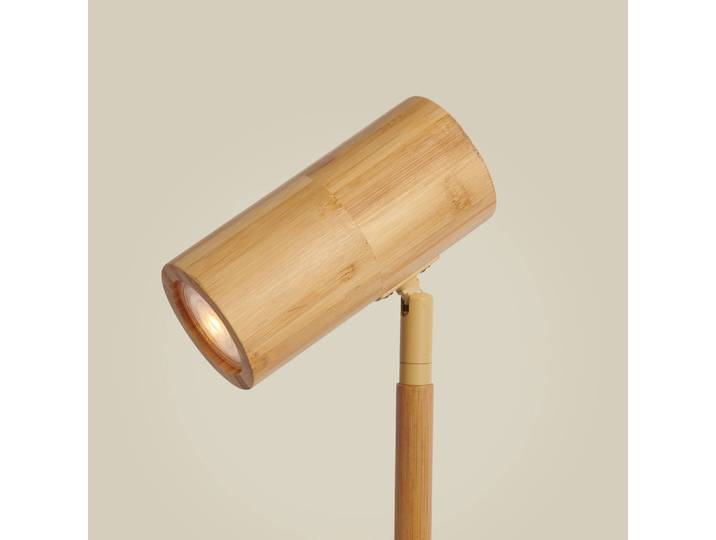 Good & Mojo Stehlampe Java, Holz hell, für Wohn- / Esszimmer, Bambus, Design