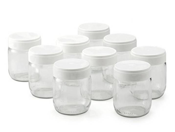 LAGRANGE\, Lot de 9 Pots en verre pour Yaourtière\, 430301 Fabriqués en France\, Réutilisables\, Facile à néttoyer
