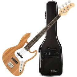Rocktile Pro JB-30PR Ashwood E-Bass Natur Set inkl. Gigbag