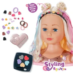 BABY born Stylingkopf Regenbogen 27 cm mit Zubehör & Make-up
