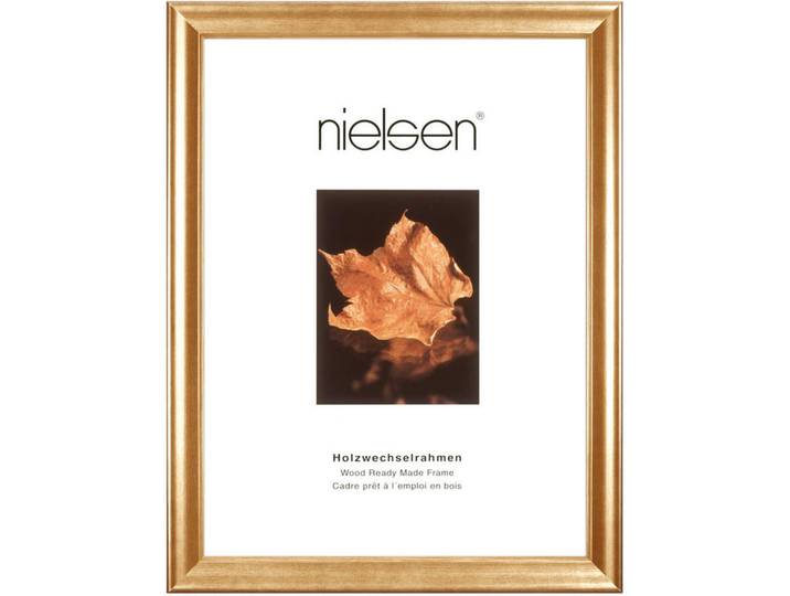 Nielsen Bilderrahmen Derby, Goldfarben, Holz, rechteckig, 60x80 cm, Bilder & Rahmen, Bilderrahmen, Bilderrahmen & Fotorahmen