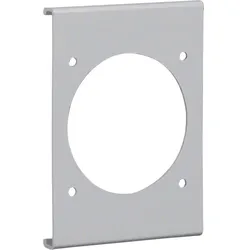 Hager R86817035 Blende CEE-Steckdose 70er Befestigungsspur PVC zu FB Oberteil 130mm lichtgrau