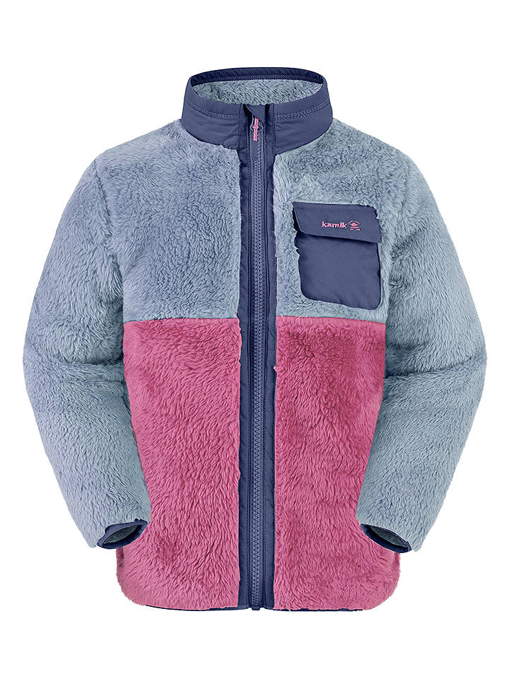 Kamik Teddy-Fleecejacke "Shep" in Blau/ Pink - 122
