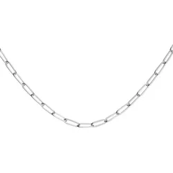 ROSEFIELD - NECKLACE - Rectangled Chain - silber