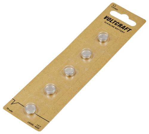 VOLTCRAFT Knopfzelle LR1130 1.5V 5 St. 75 mAh Alkali-Mangan AG10