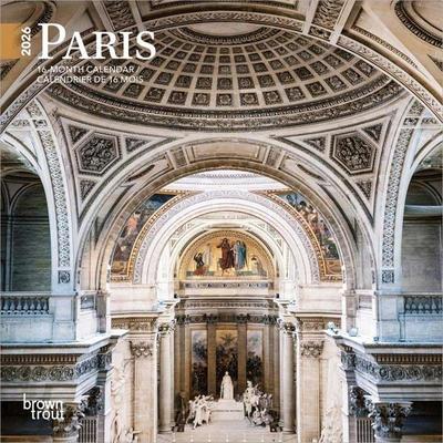 Paris 2026 7 X 14 Inch (Hanging) Monthly Mini Wall Calendar English/French Bilingual