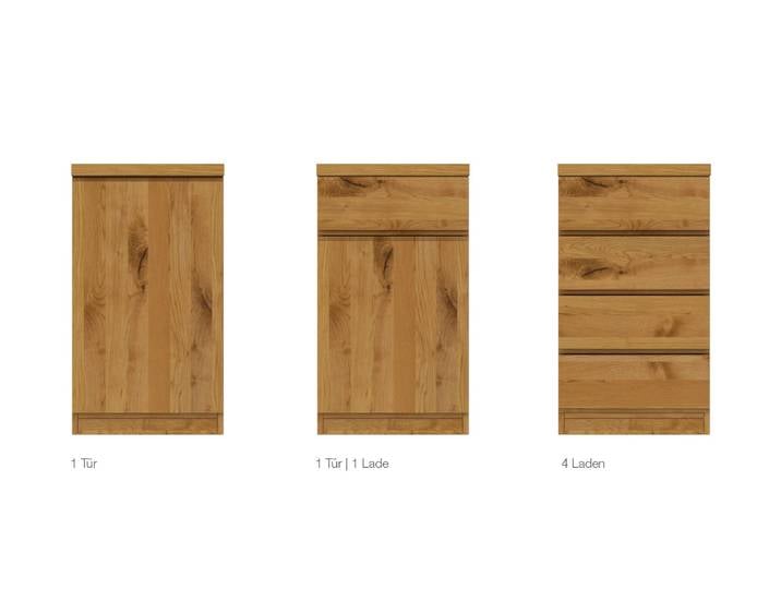 Kommode „Patrizia“ 50 cm Wildeiche Massivholz Wildeiche