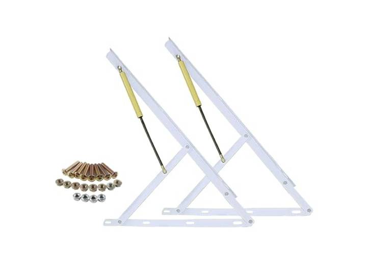 BNGFSDF Bett-Hebemechanismus, 1 Paar Moderne Einfache Bett Lift Mechanismus Heavy Duty Gas(Wit,600mm)