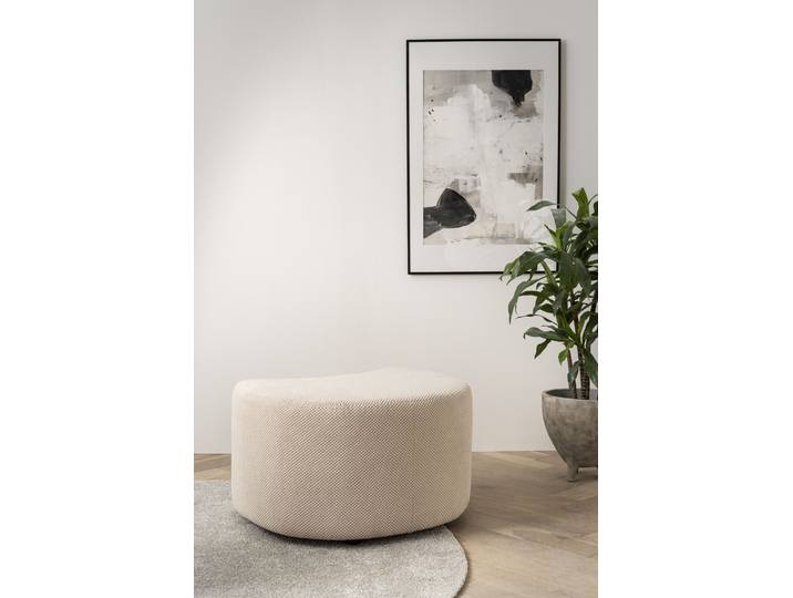 Hocker HOME AFFAIRE MAISIE Webvelours, passende Ergänzung Big-Drehsessel , beige (hellbeige), B:47cm H:45cm T:53cm, Hocker, Hocker, in 3 Farben