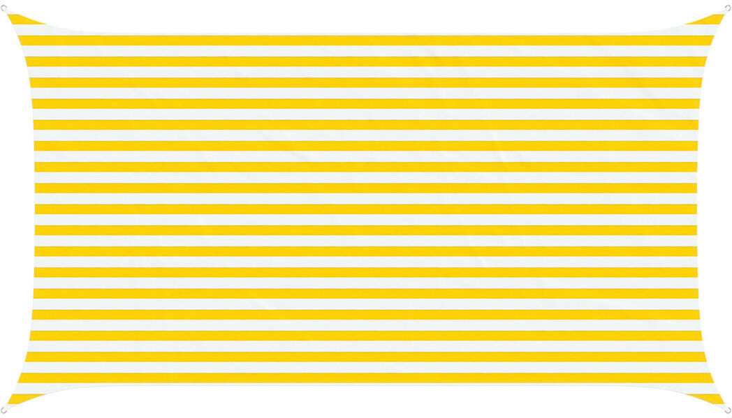 Vidaxl Sunshade Sail Oxford Fabric Rectangular Patio Shade Sunscreen Canopy Yellow/White 2.5m W x 4.5m L