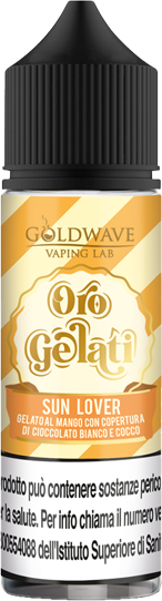Goldwave Sun Lover Oro Gelati Liquido Shot 20ml Gelato Mango Cioccolato Bianco Cocco