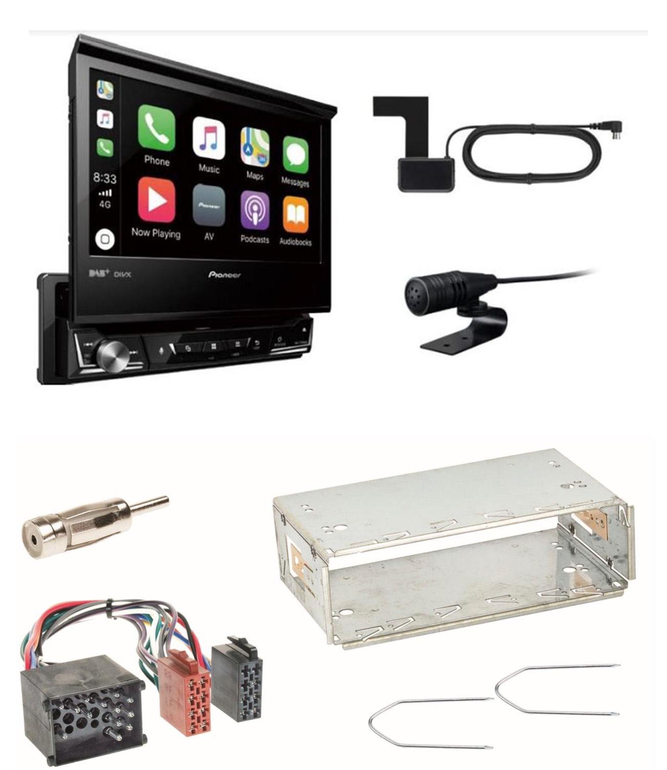 Pioneer AVH-Z7200DAB Digitalradio Bluetooth CarPlay Einbauset für BMW 3er E36 Z3
