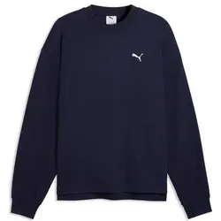 PUMA Herren Freizeit / Mode Sommer GJ Sweatshirts Sweatshirts lg.Arm He/Uni ESS ELEVATED Relaxed Material Crew, Größe 3XL in Blau Blau
