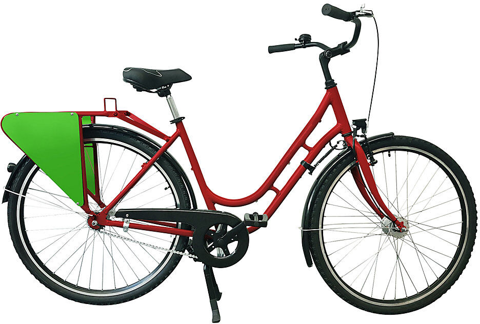 kaiserkraft Betriebsfahrrad P01, mit Rücktrittbremse, rot, 7-Gang-Schaltung