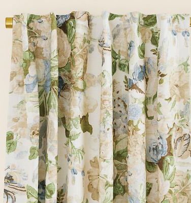 "Julia Floral Drapery Panel - 50""W x 84""L, Light Filtering - Ballard Designs"